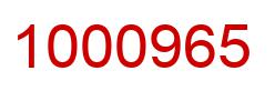 Number 1000965 red image