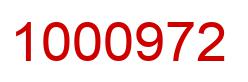 Number 1000972 red image
