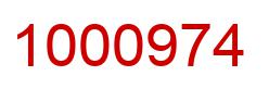 Number 1000974 red image