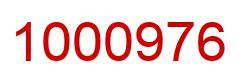 Number 1000976 red image