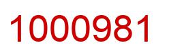 Number 1000981 red image