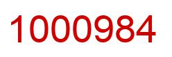 Number 1000984 red image