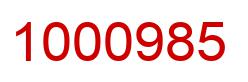 Number 1000985 red image