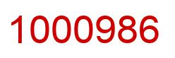 Number 1000986 red image