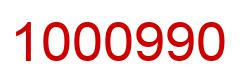 Number 1000990 red image