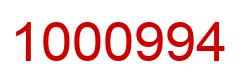 Number 1000994 red image