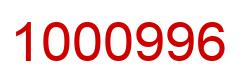 Number 1000996 red image