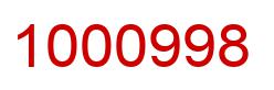 Number 1000998 red image