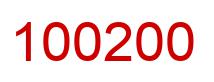 Number 100200 red image