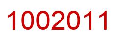 Number 1002011 red image