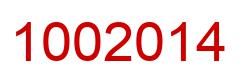 Number 1002014 red image