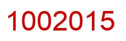 Number 1002015 red image