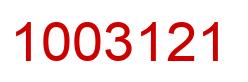 Number 1003121 red image