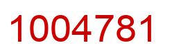 Number 1004781 red image