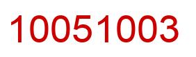 Number 10051003 red image