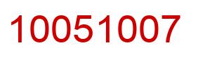 Number 10051007 red image