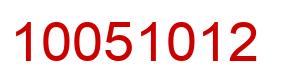Número 10051012 imagen rojo