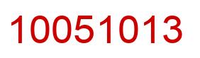 Número 10051013 imagen rojo
