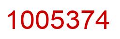 Number 1005374 red image