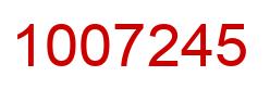 Number 1007245 red image