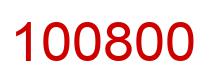 Number 100800 red image