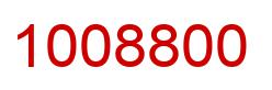 Number 1008800 red image