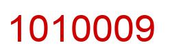 Number 1010009 red image