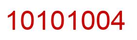 Número 10101004 imagen rojo