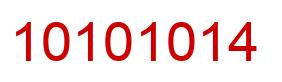 Número 10101014 imagen rojo