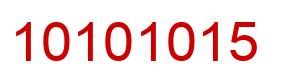 Número 10101015 imagen rojo