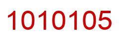 Number 1010105 red image