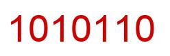 Number 1010110 red image