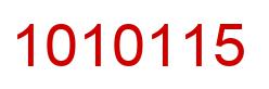 Number 1010115 red image