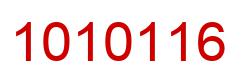 Number 1010116 red image