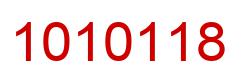 Number 1010118 red image
