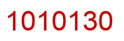 Number 1010130 red image