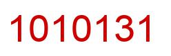 Number 1010131 red image