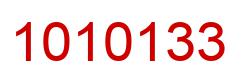 Number 1010133 red image