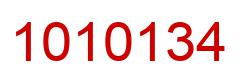 Number 1010134 red image
