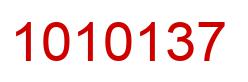Number 1010137 red image