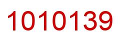 Number 1010139 red image