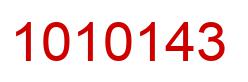 Number 1010143 red image