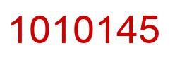 Number 1010145 red image