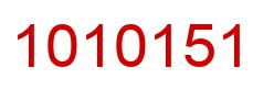 Number 1010151 red image