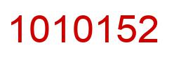 Number 1010152 red image