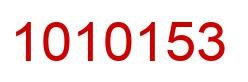 Number 1010153 red image