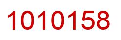 Number 1010158 red image