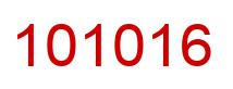 Number 101016 red image