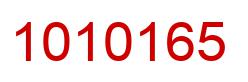 Number 1010165 red image