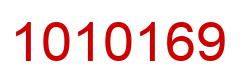 Number 1010169 red image